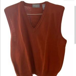 Lord & Taylor 100% Italian Merino Wool V-Neck Sweater Vest Men’s Size XL